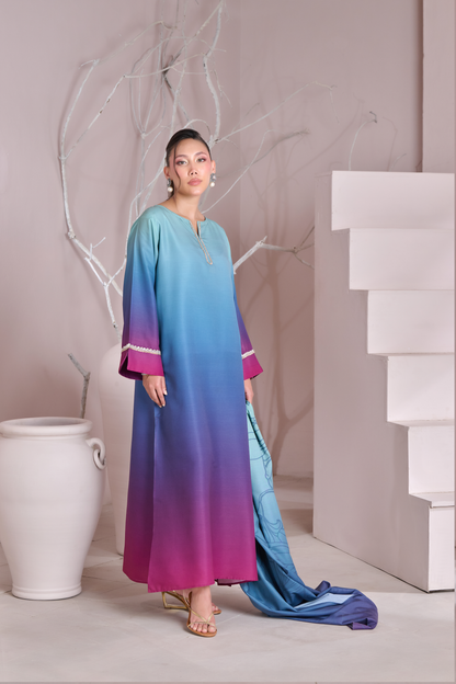 Silk 3Piece Printed Kaftan Set SF-402