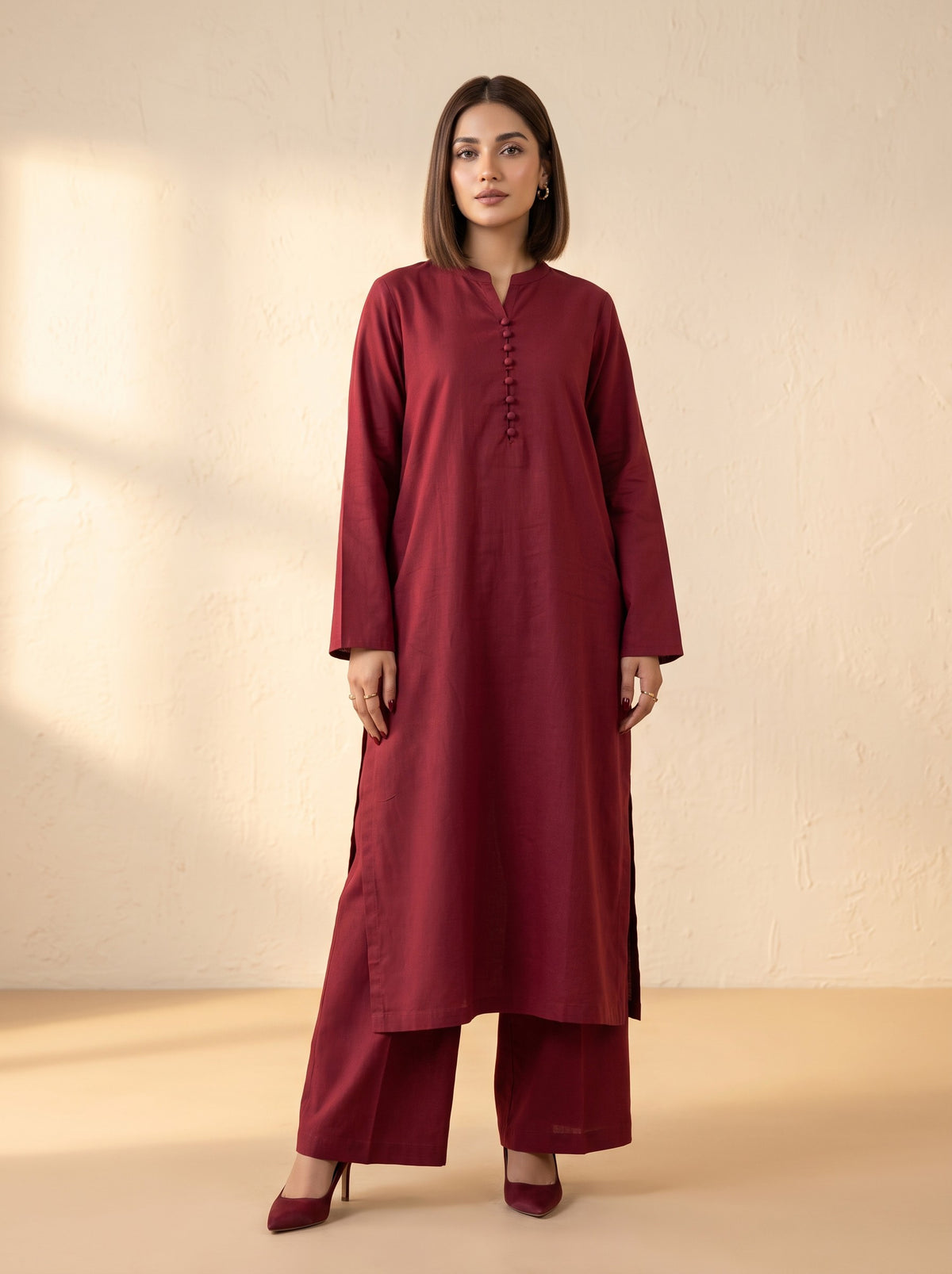 2Piece Stitched SF-410 (Meroon)