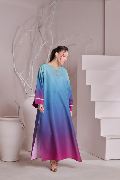Silk 3Piece Printed Kaftan Set SF-402