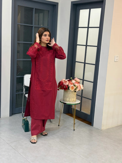 Sf 390 lawn  chikankari