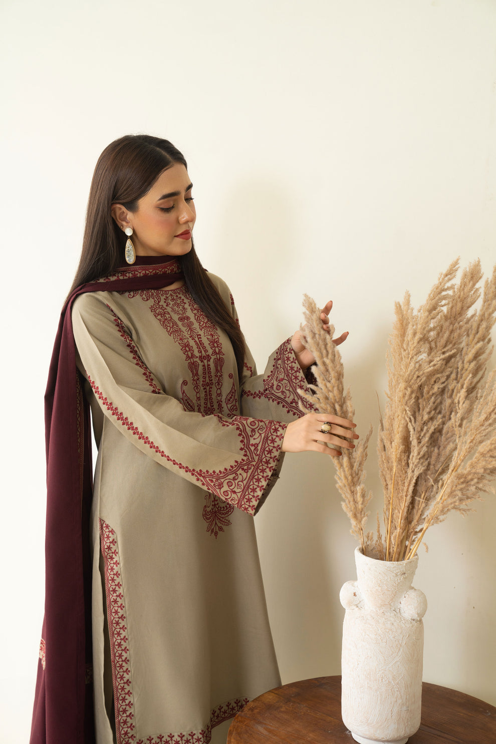 Mareena Embroidered Stitched 3Piece SF-395