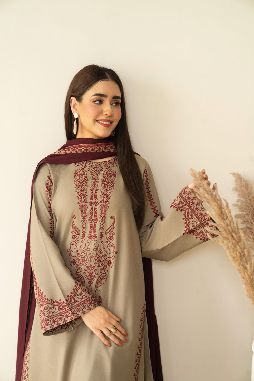 Mareena Embroidered Stitched 3Piece SF-395