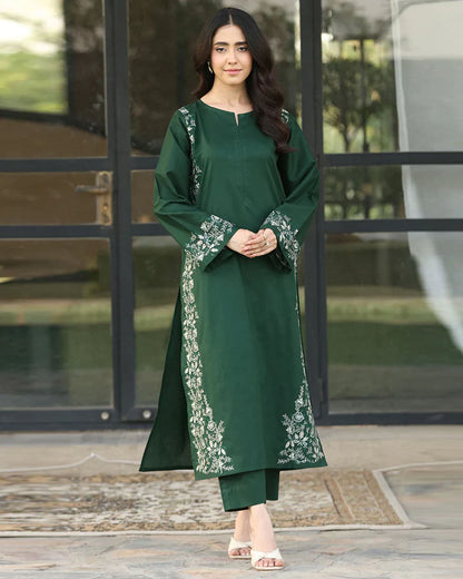 Lawn Embroidered 2Piece Stitched SF - 371 | Green
