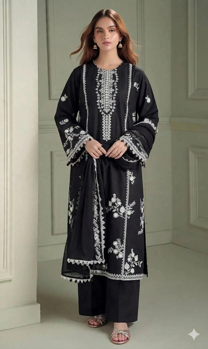Mareena Embroidered Stitched 3Piece SF- 404
