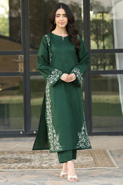 Lawn Embroidered 2Piece Stitched SF - 371 | Green