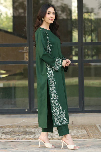Lawn Embroidered 2Piece Stitched SF - 371 | Green