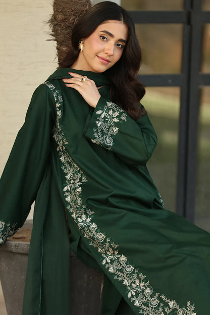 Lawn Embroidered 2Piece Stitched SF - 371 | Green