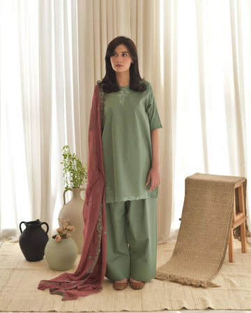 Lawn Embroidered 3Piece Stitched SF - 416
