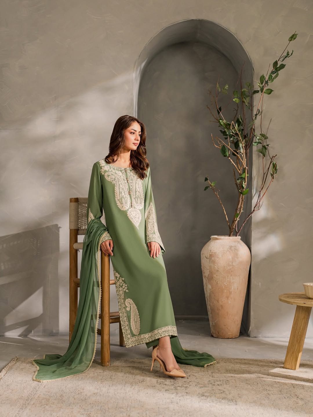 Lawn Embroidered 3Piece Stitched SF - [415 G]