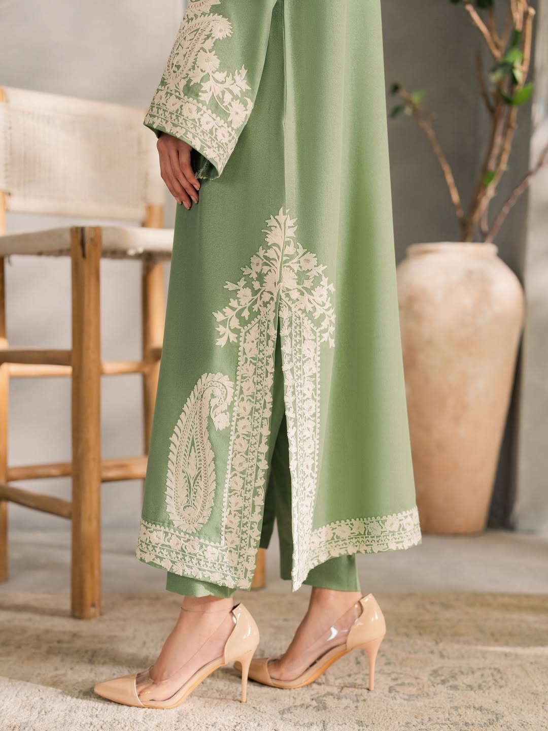 Lawn Embroidered 3Piece Stitched SF - [415 G]