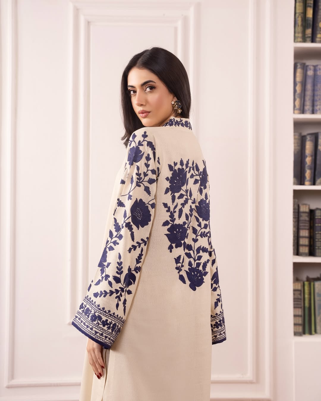 SF-393: Marina Wool Embroidered 2-Piece Ensemble