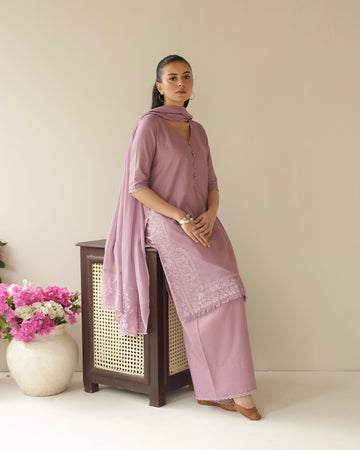 Lavender Linen 3-Piece Set – Ethereal Elegance
