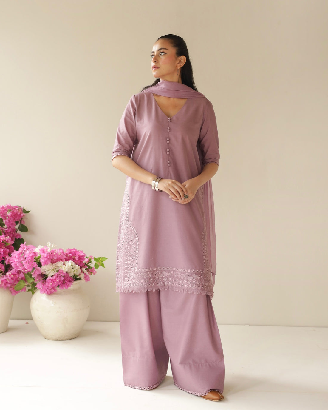 Lavender Linen 3-Piece Set – Ethereal Elegance
