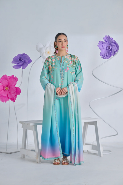 SF - 396 Premium Printed 2 Pc Stitched Suit
