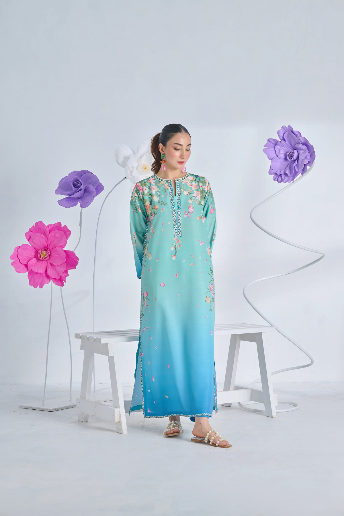 SF - 396 Premium Printed 2 Pc Stitched Suit