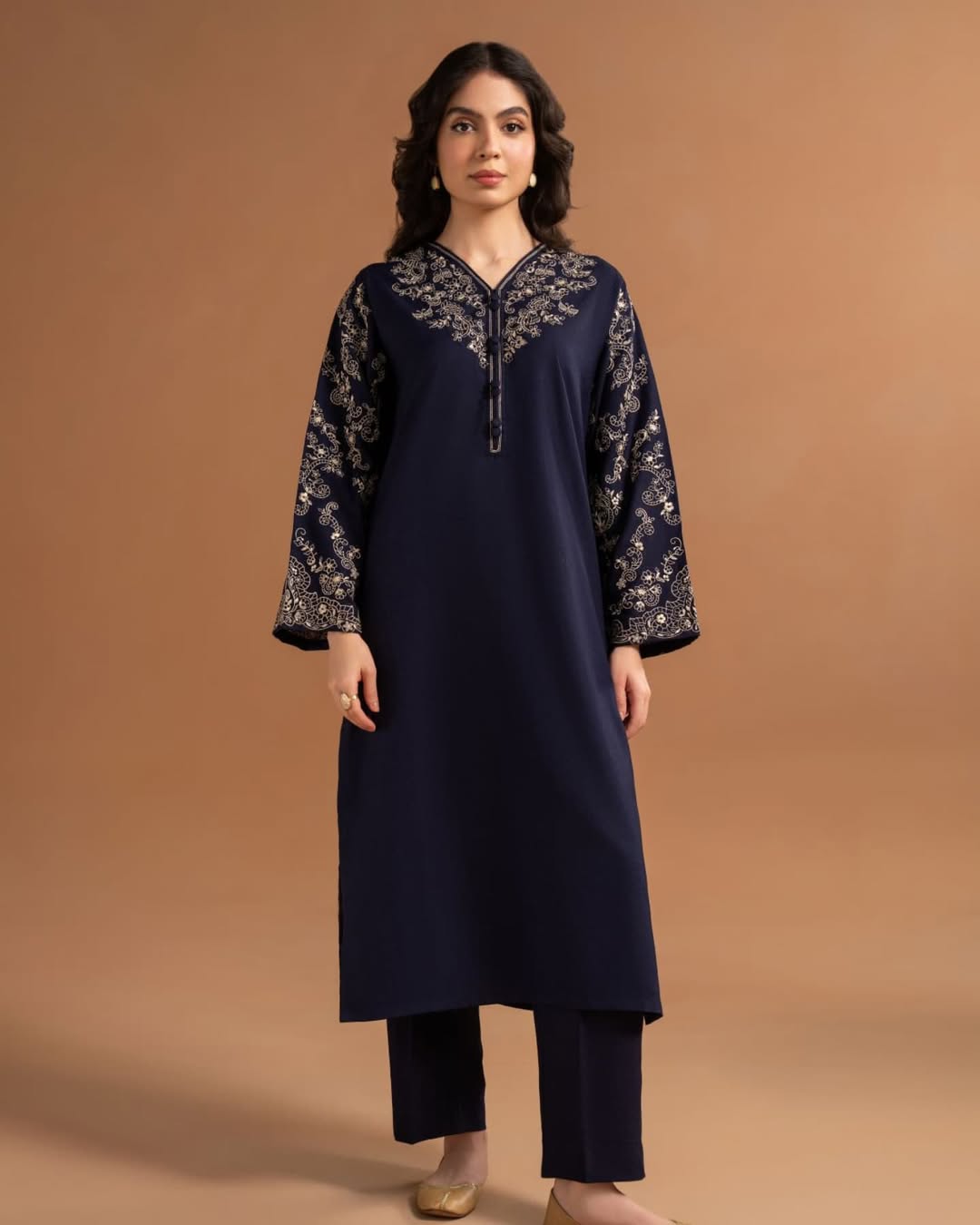 Starlit Navy Embellished Attire SF 367